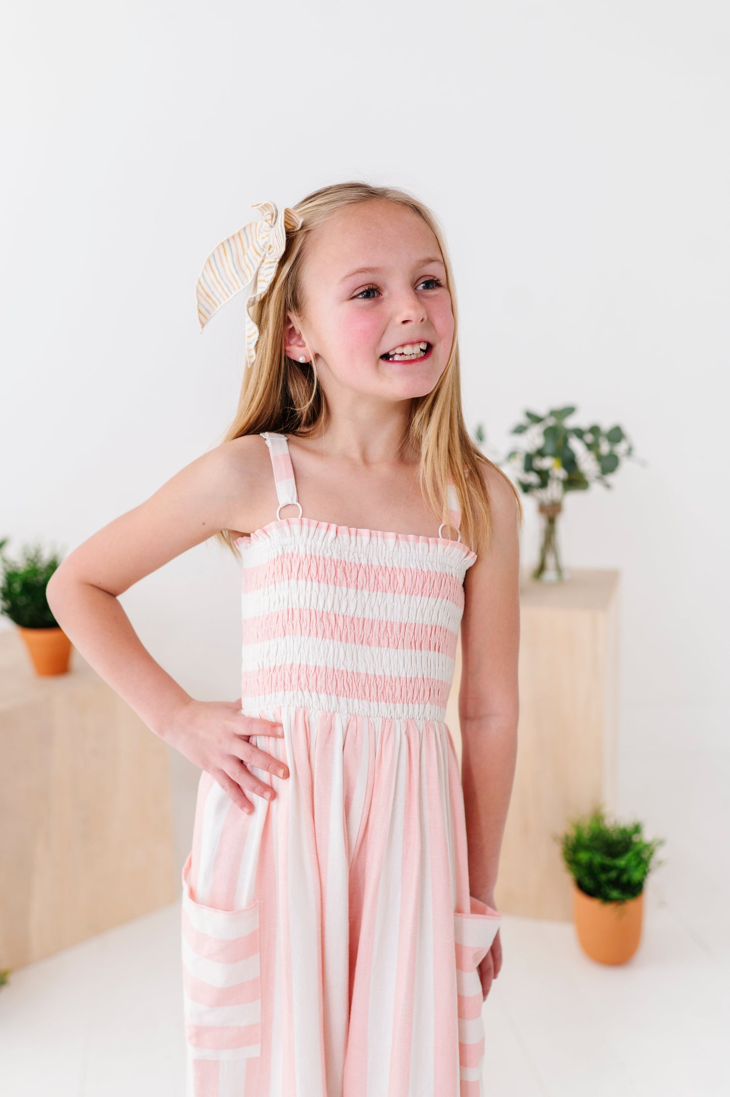 Pink Coastal | Stripe Romper