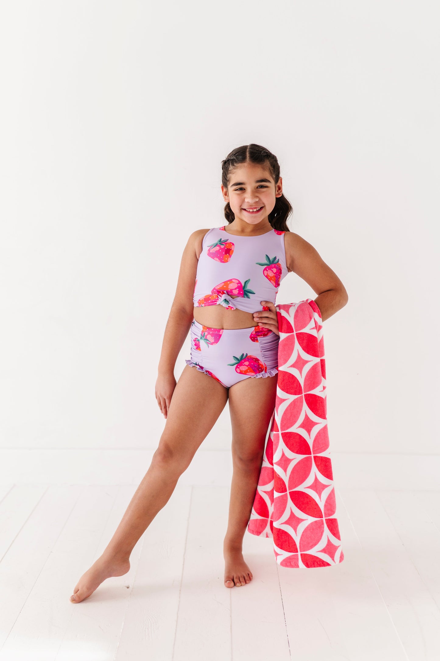 Strawberries: Tie Front TWO-PIECE