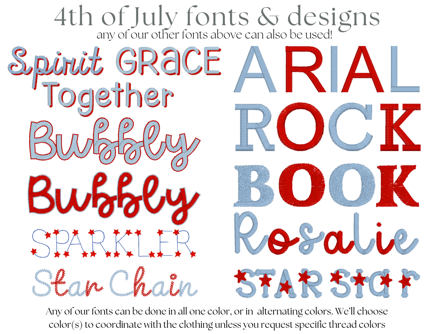 Custom Embroidered Women's 4th of July Bow on Comfort Colors Tee
