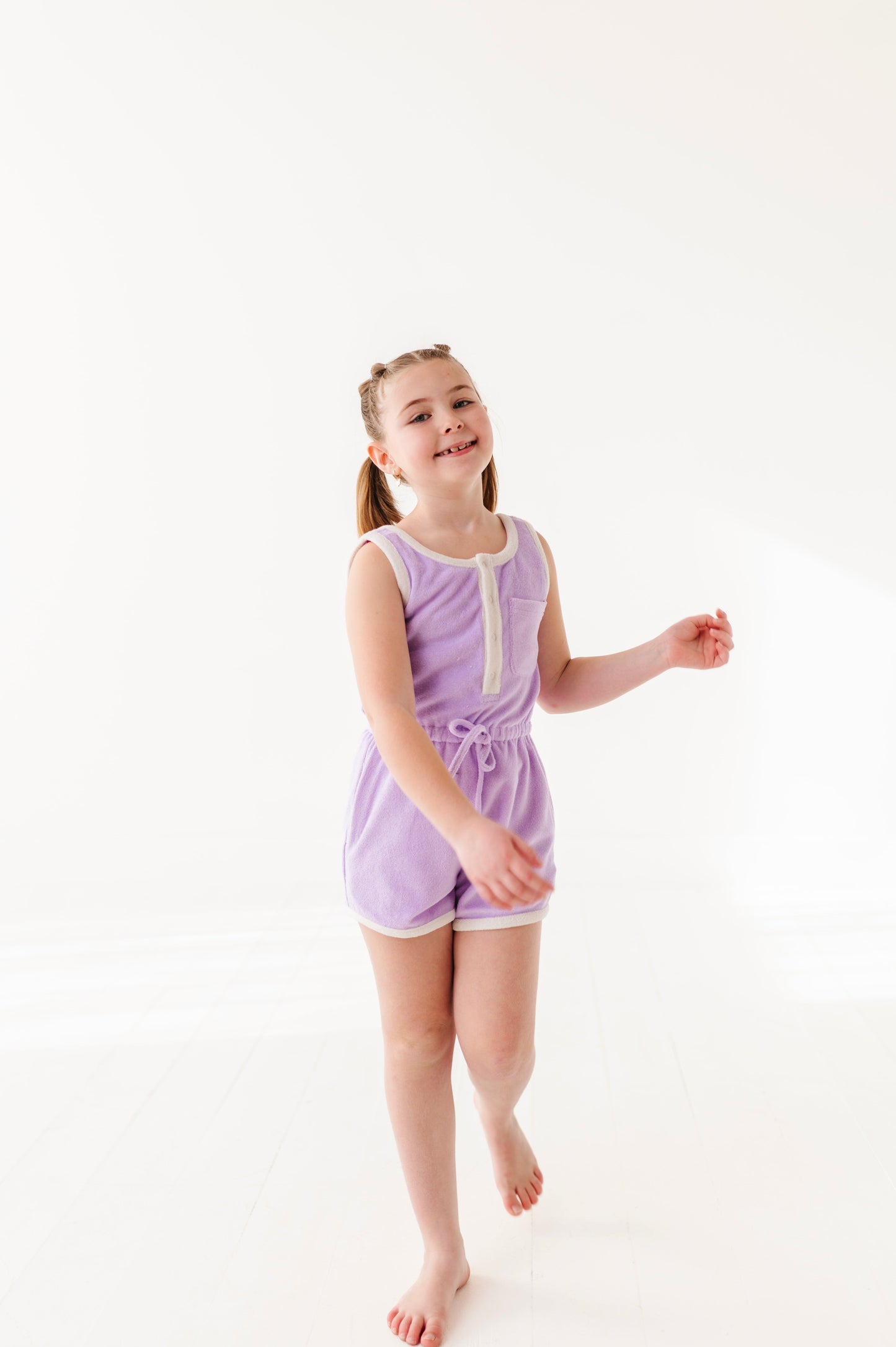 Violet: TERRY ROMPER