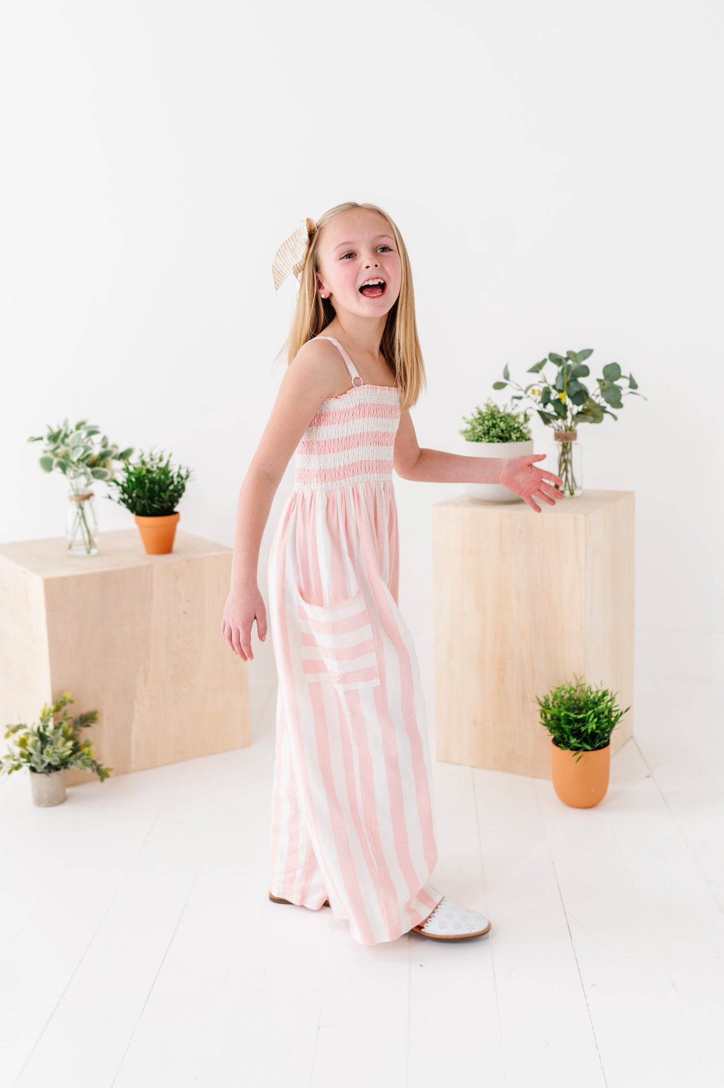 Pink Coastal | Stripe Romper