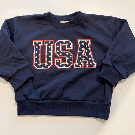 Sweatshirt mit Rundhalsausschnitt und USA Stars
