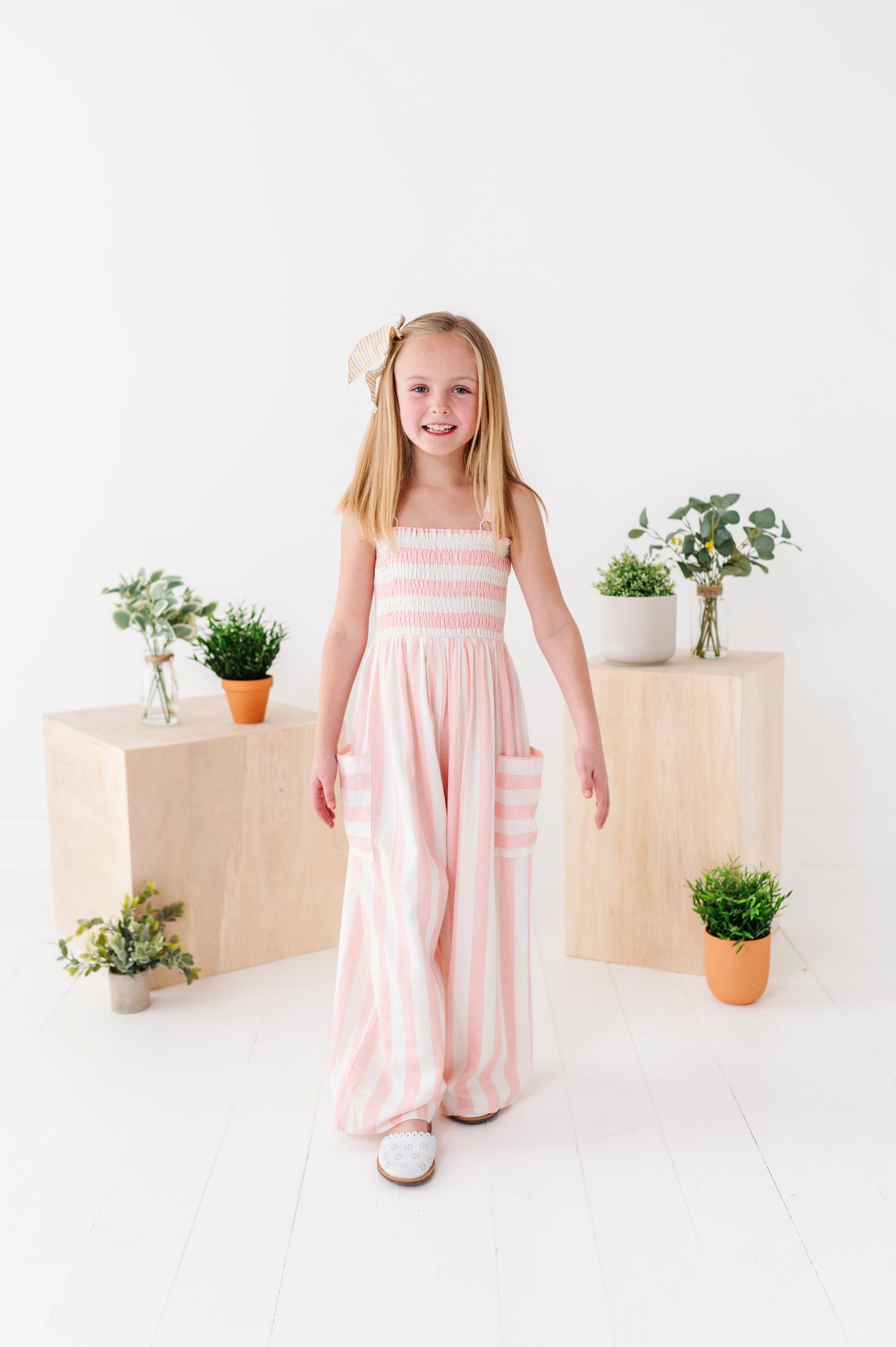 Pink Coastal | Stripe Romper
