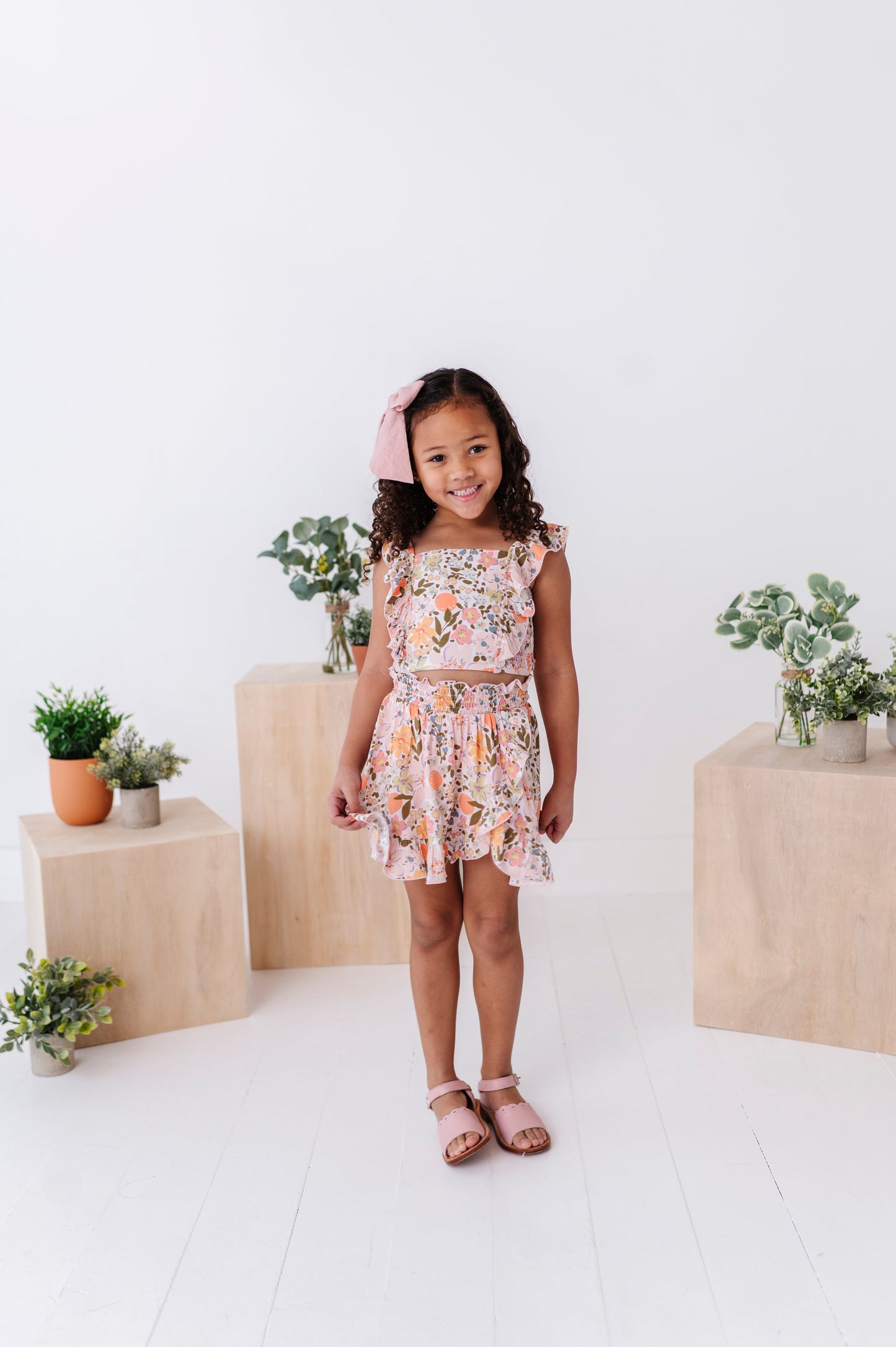 Vintage Blooms | Ruffle Tank + Skort Set