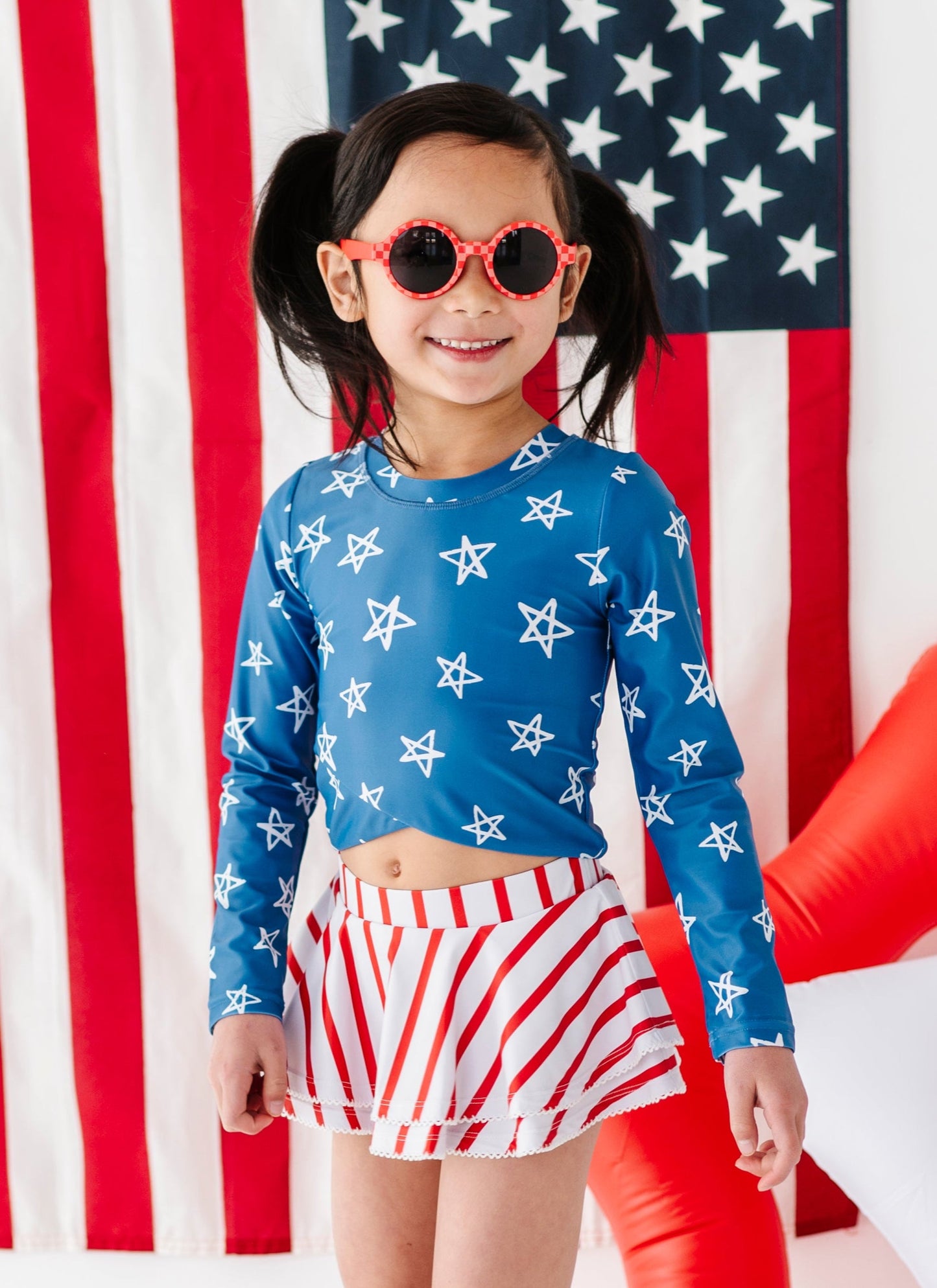 Stars + Stripes | Skirted Rashguard TWO-PIECE