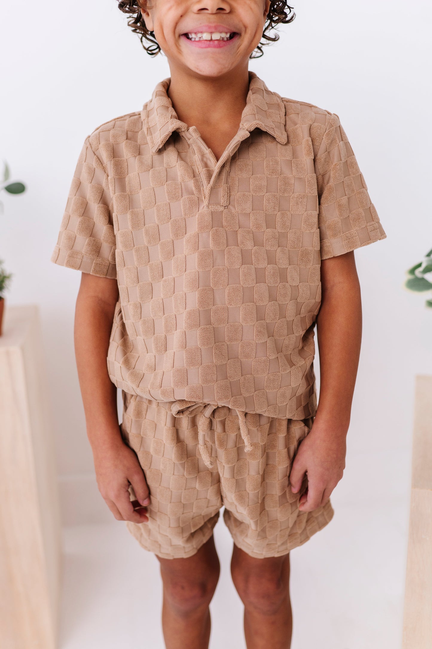 Sand Check Terry | Boys Set