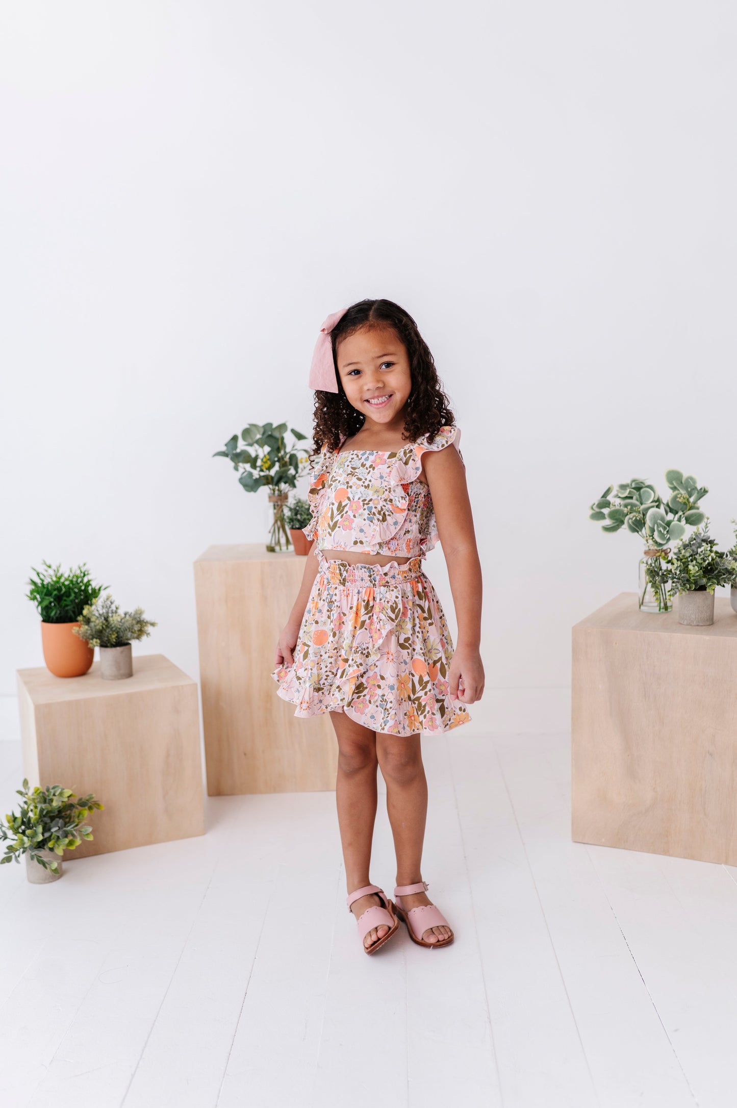 Vintage Blooms | Ruffle Tank + Skort Set