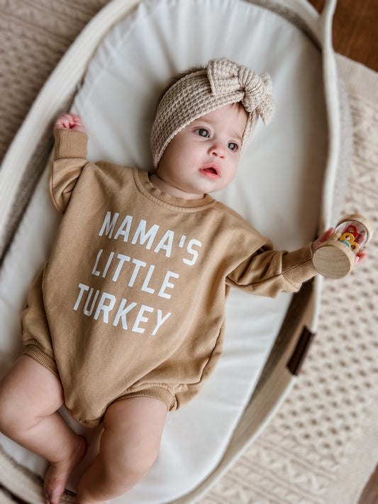 Mamas kleiner Truthahn-Sweatshirt-Strampler - weitere Farben