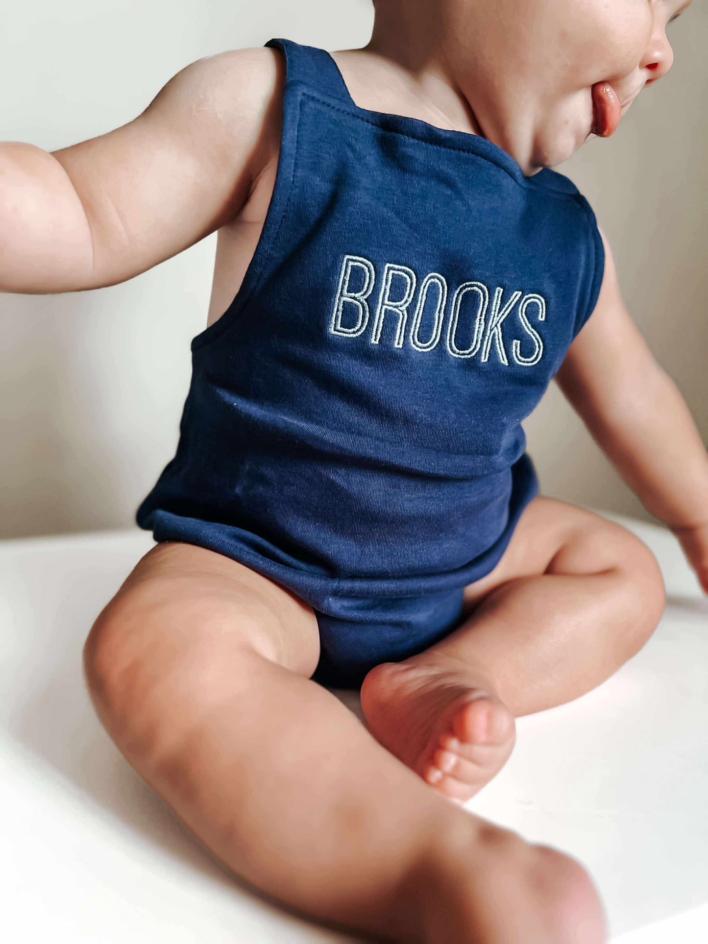 Custom Embroidered Overall Bubble Romper - more colors