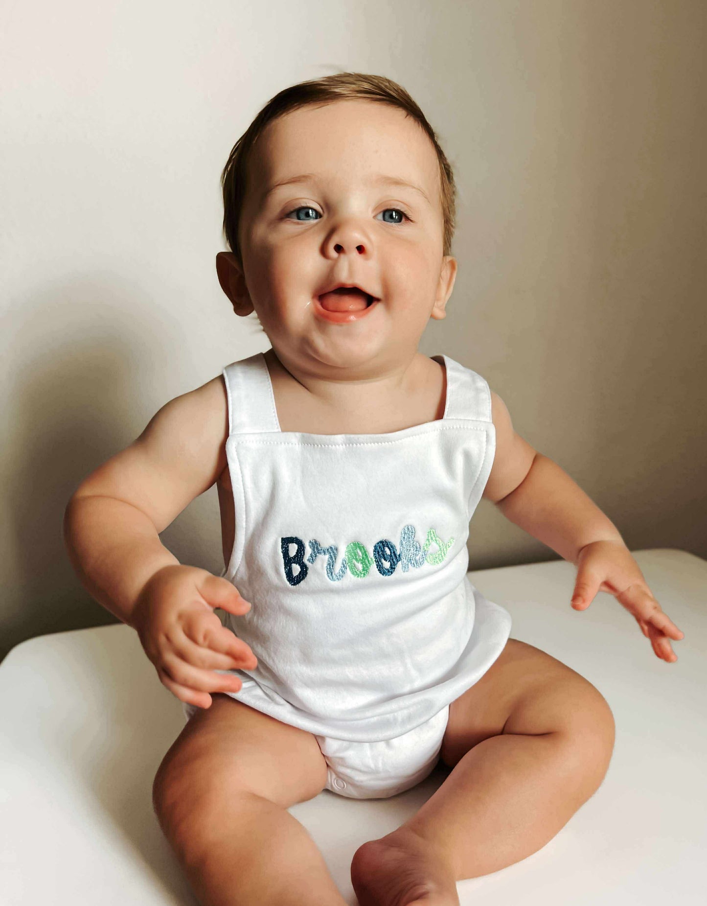 Custom Embroidered Overall Bubble Romper - more colors
