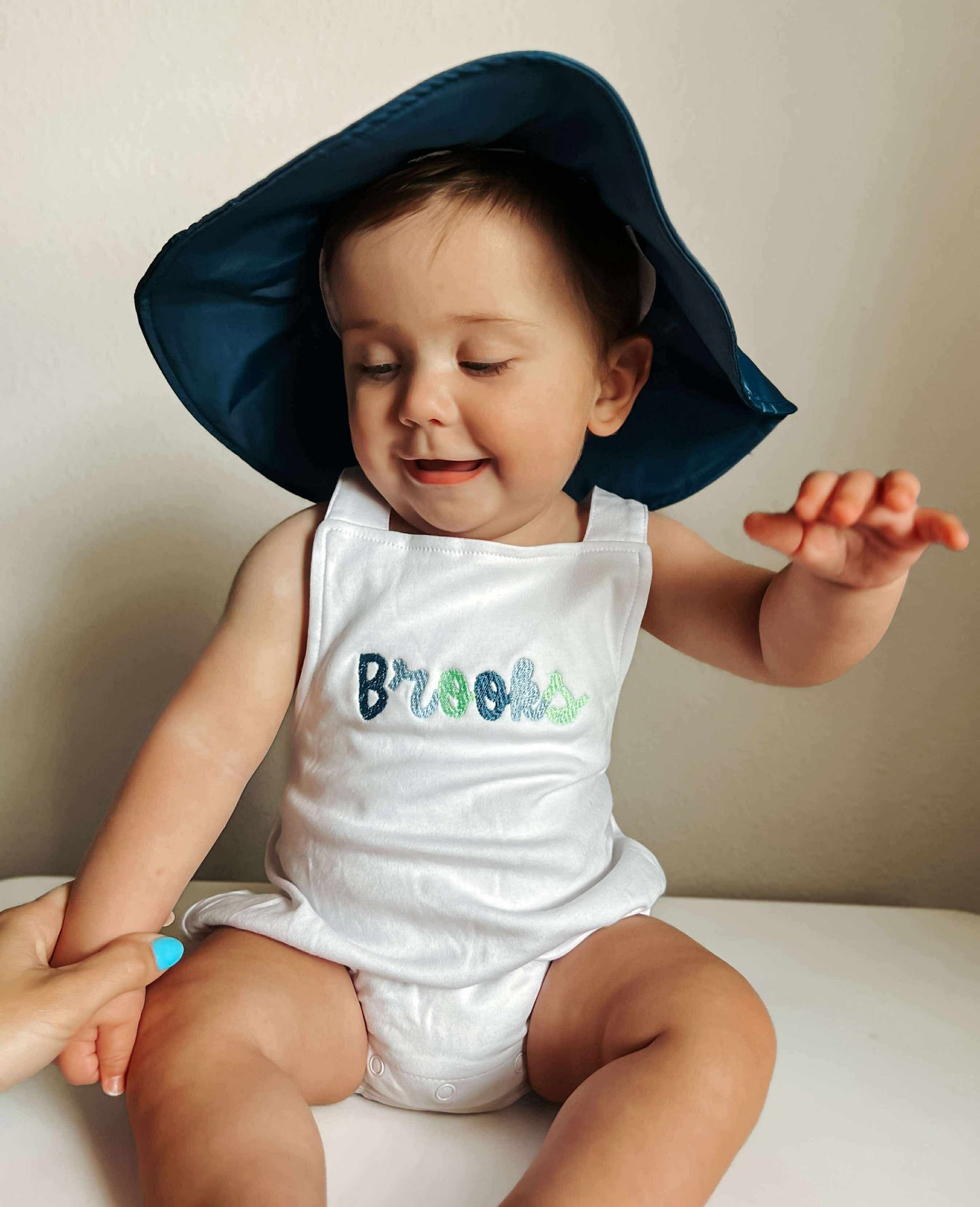 Custom Embroidered Overall Bubble Romper - more colors