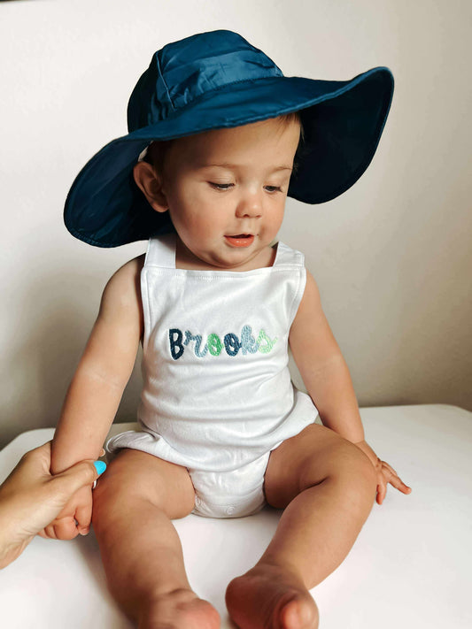Custom Embroidered Overall Bubble Romper - more colors
