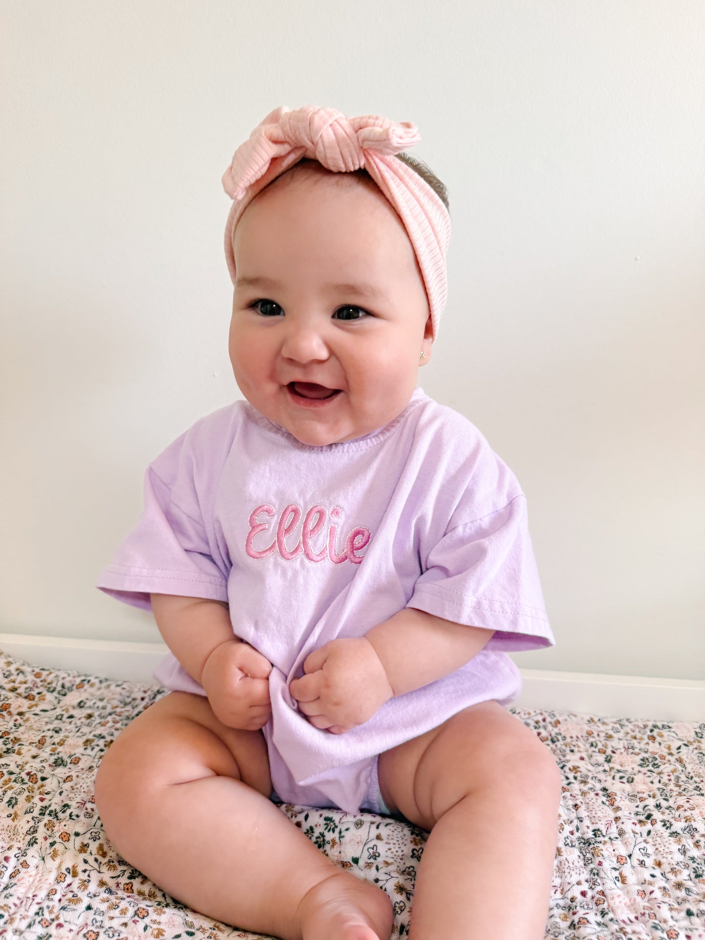 Custom Embroidered T-Shirt Romper - more colors