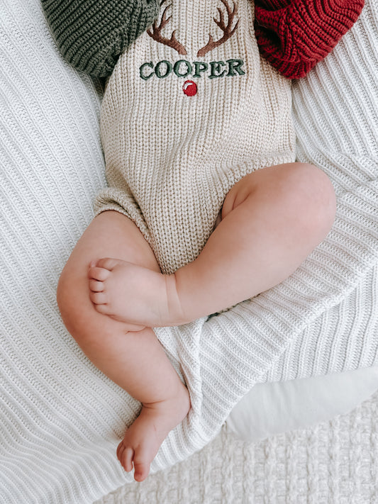 Grobstrickpullover mit weihnachtlichem Colorblock-Muster