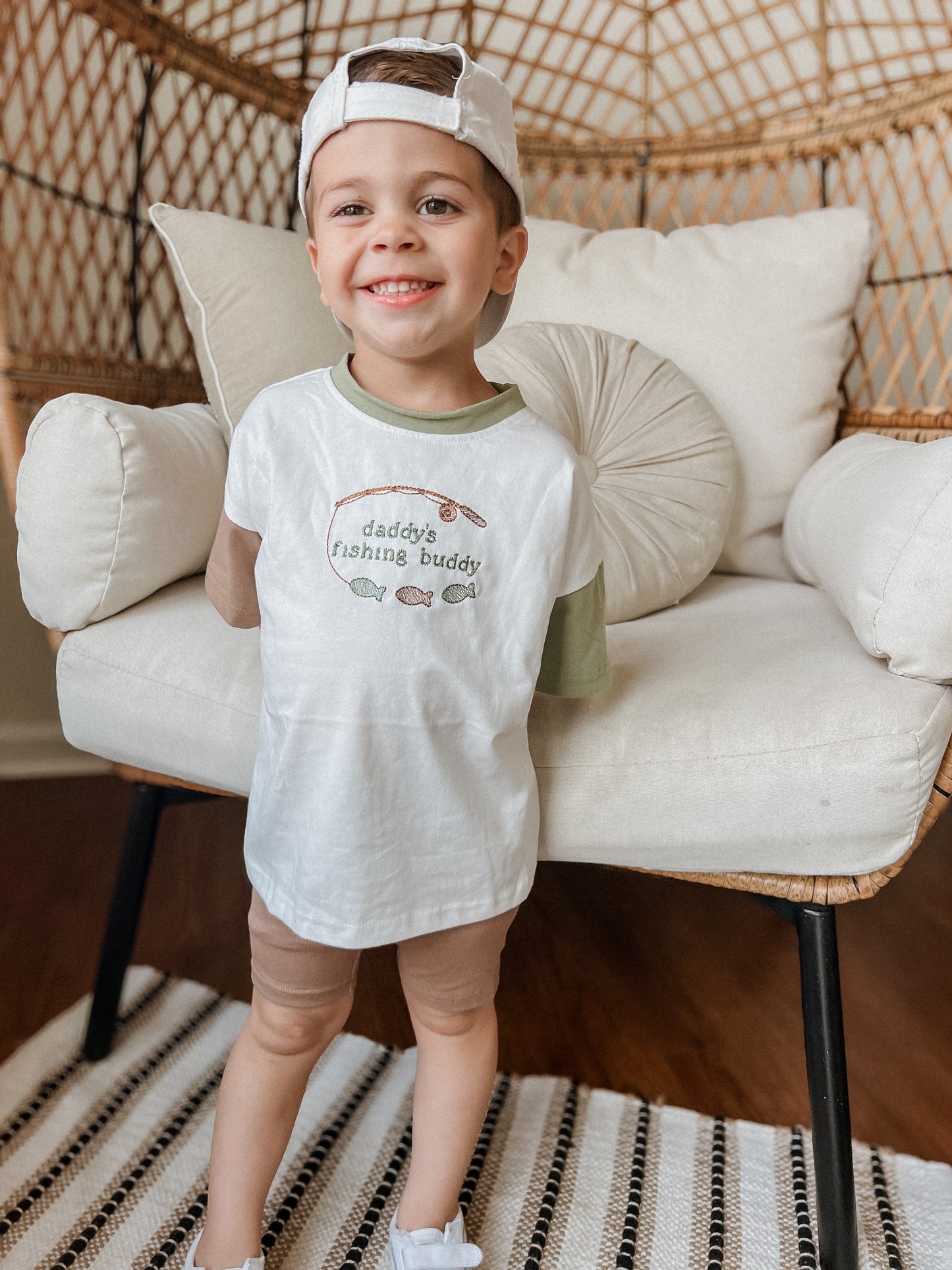 Blank Colorblock Tee and Biker Shorts Set