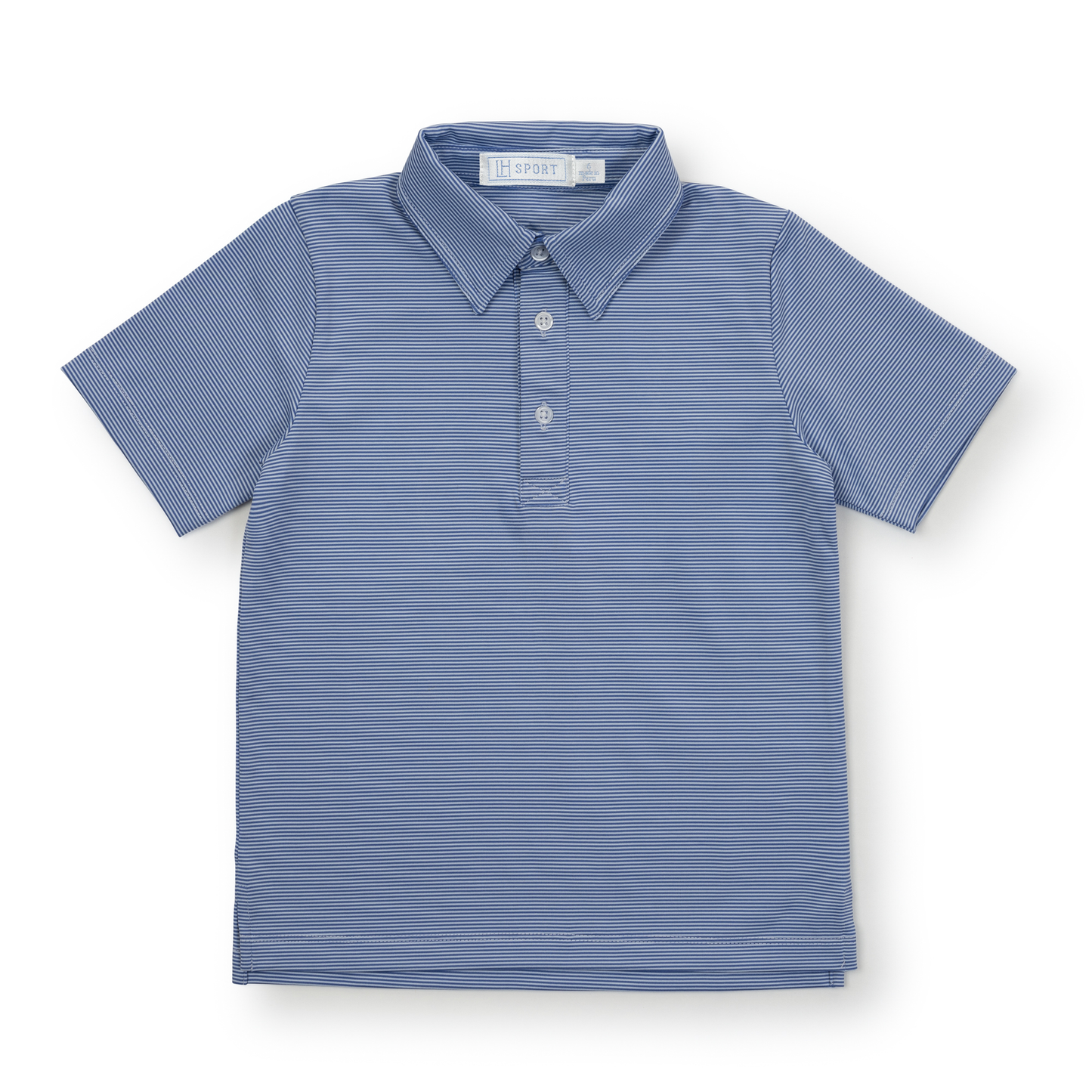Will Boys' Performance Polo by LH Sport - Blue Stripes