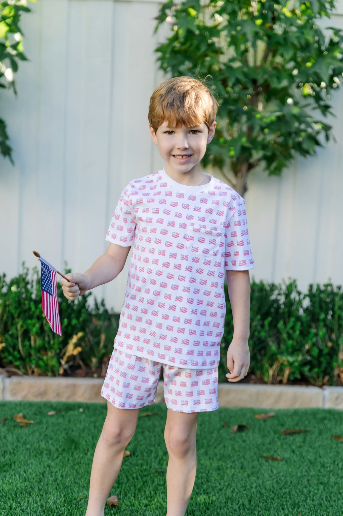 Charles Boys' Short Set - American Flag