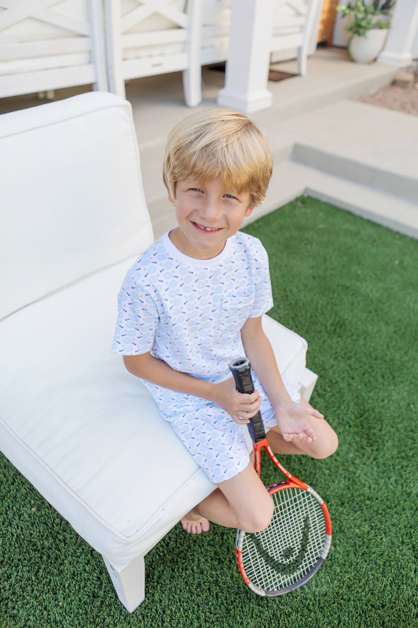 Charles Boys' Short Set - Tennis Match Blue