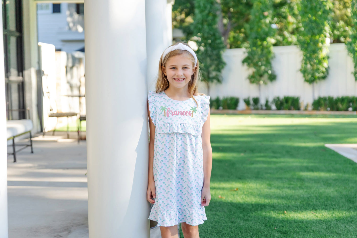 Piper Girls' Dress - Palm Tree Isle