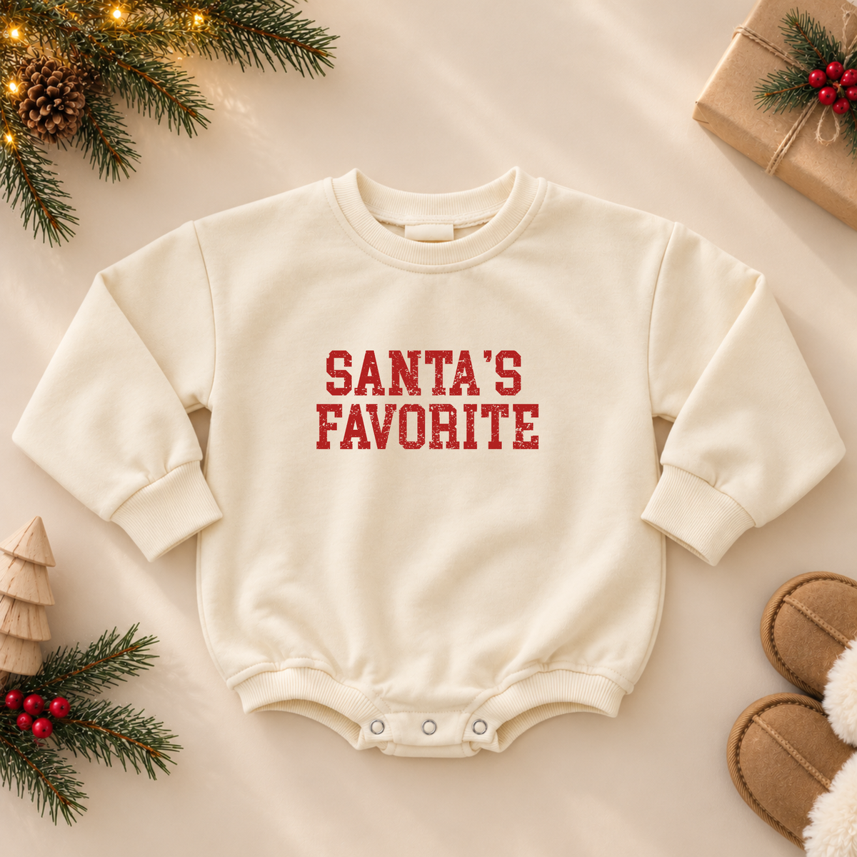 Santa's Favorite Sweatshirt or Romper