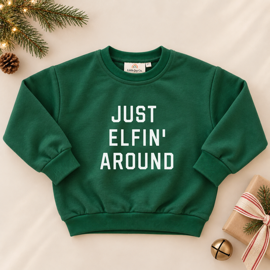 Just Elfin' Around – Sweatshirt-Strampler