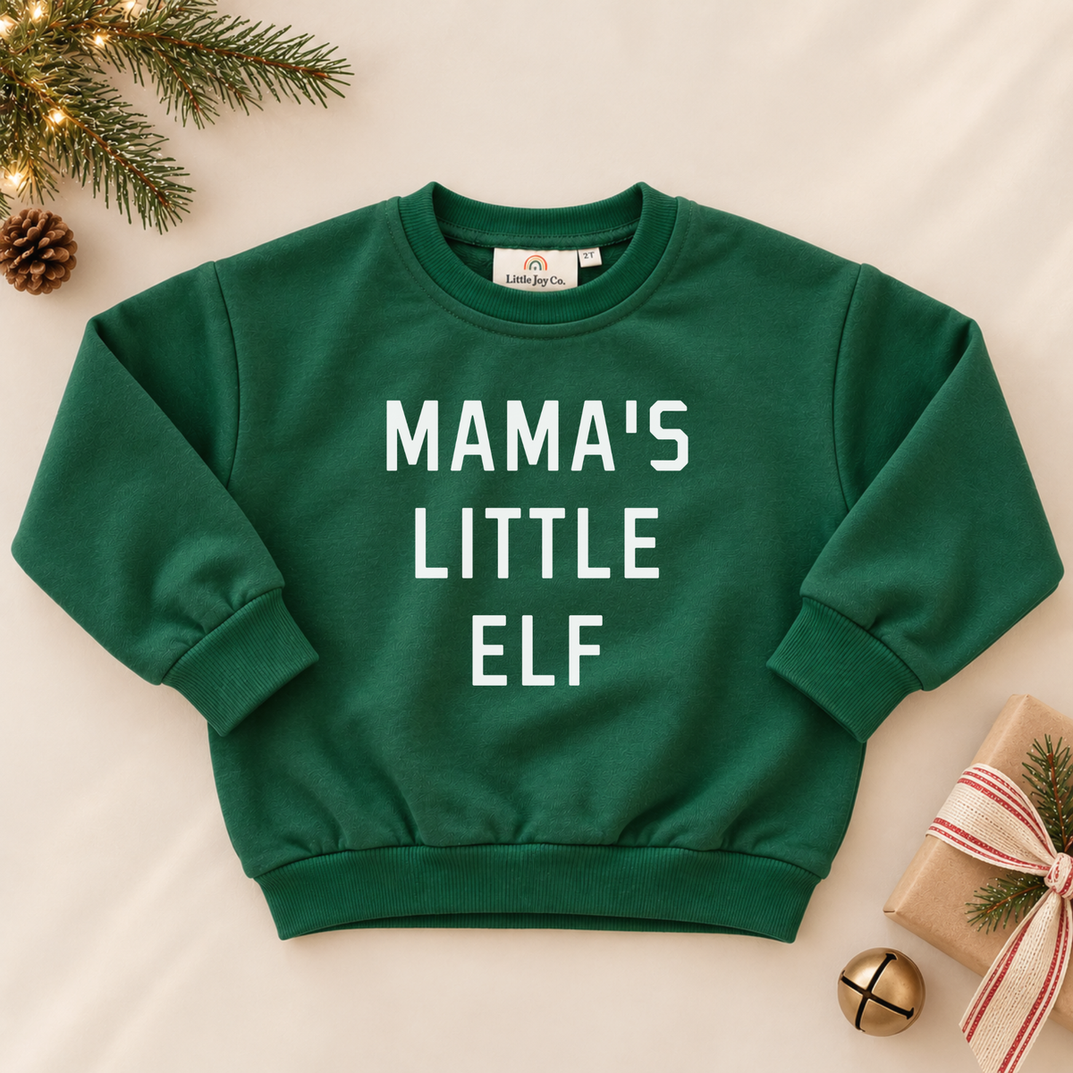 Mama's Little Elf Crewneck Sweatshirt or Romper