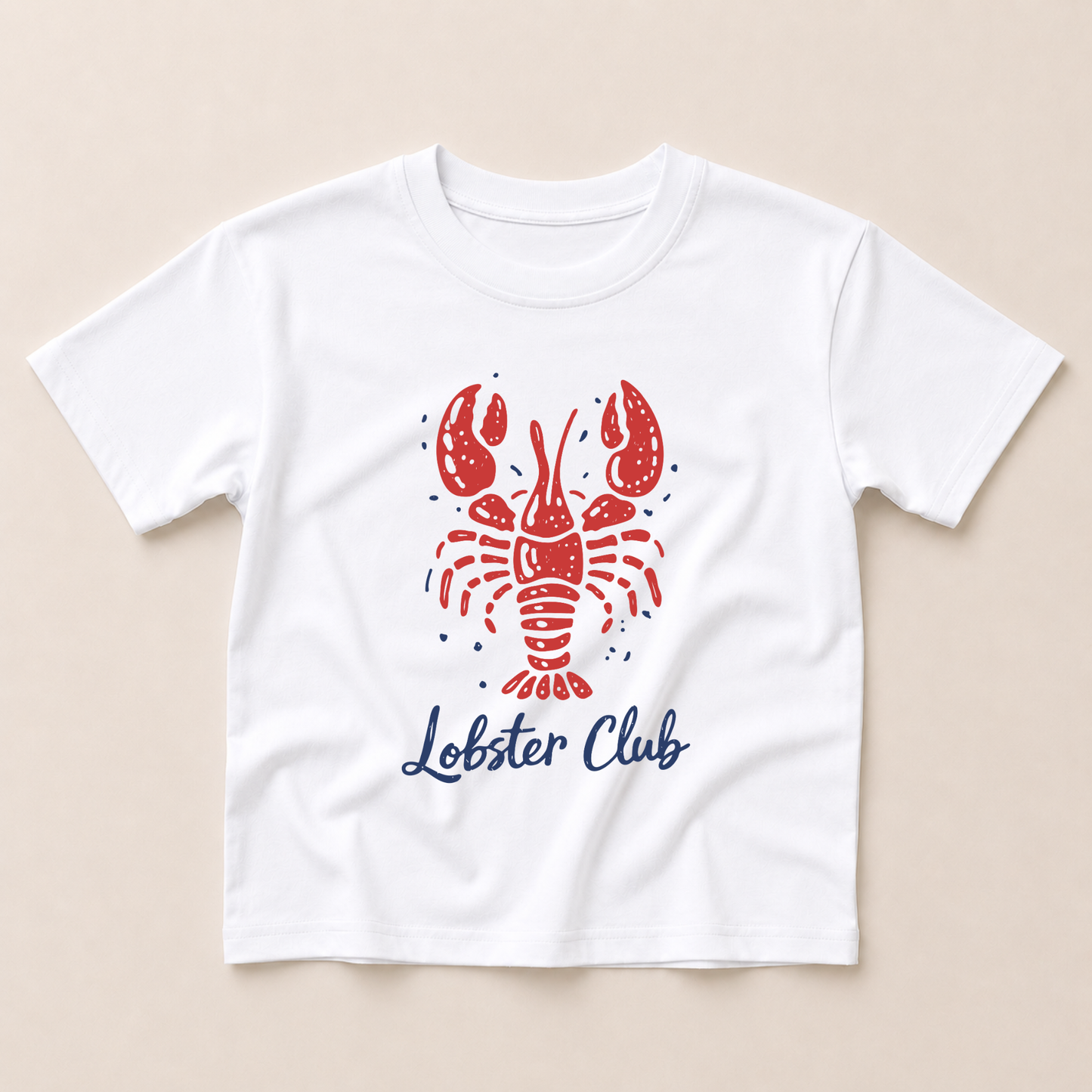 Lobster Club Tee or T-Shirt Romper w/Optional Striped Shorts