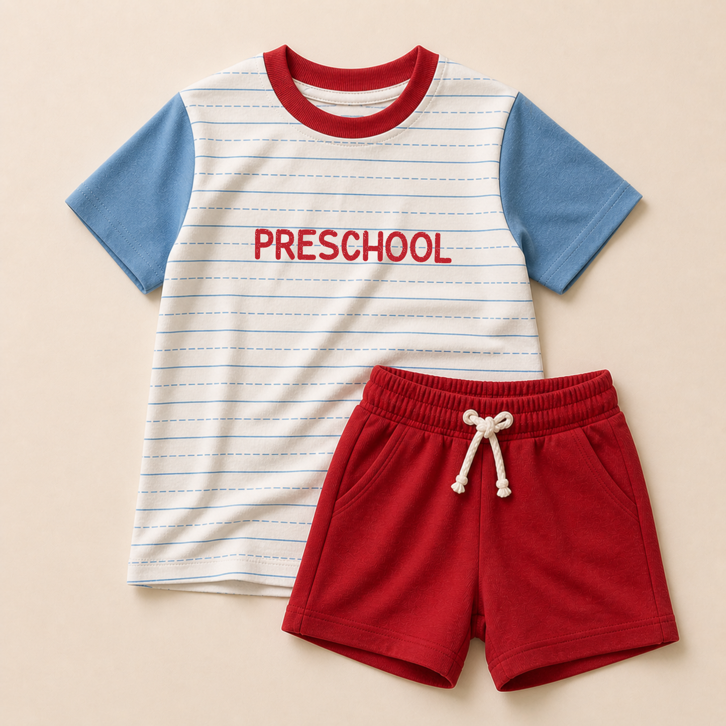 Back to School Colorblock Notebook Tee or Shorts Set – Grade Level