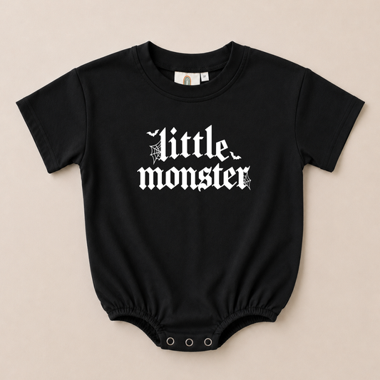 Little Monster Halloween Sweatshirt, Tee or Bubble Romper