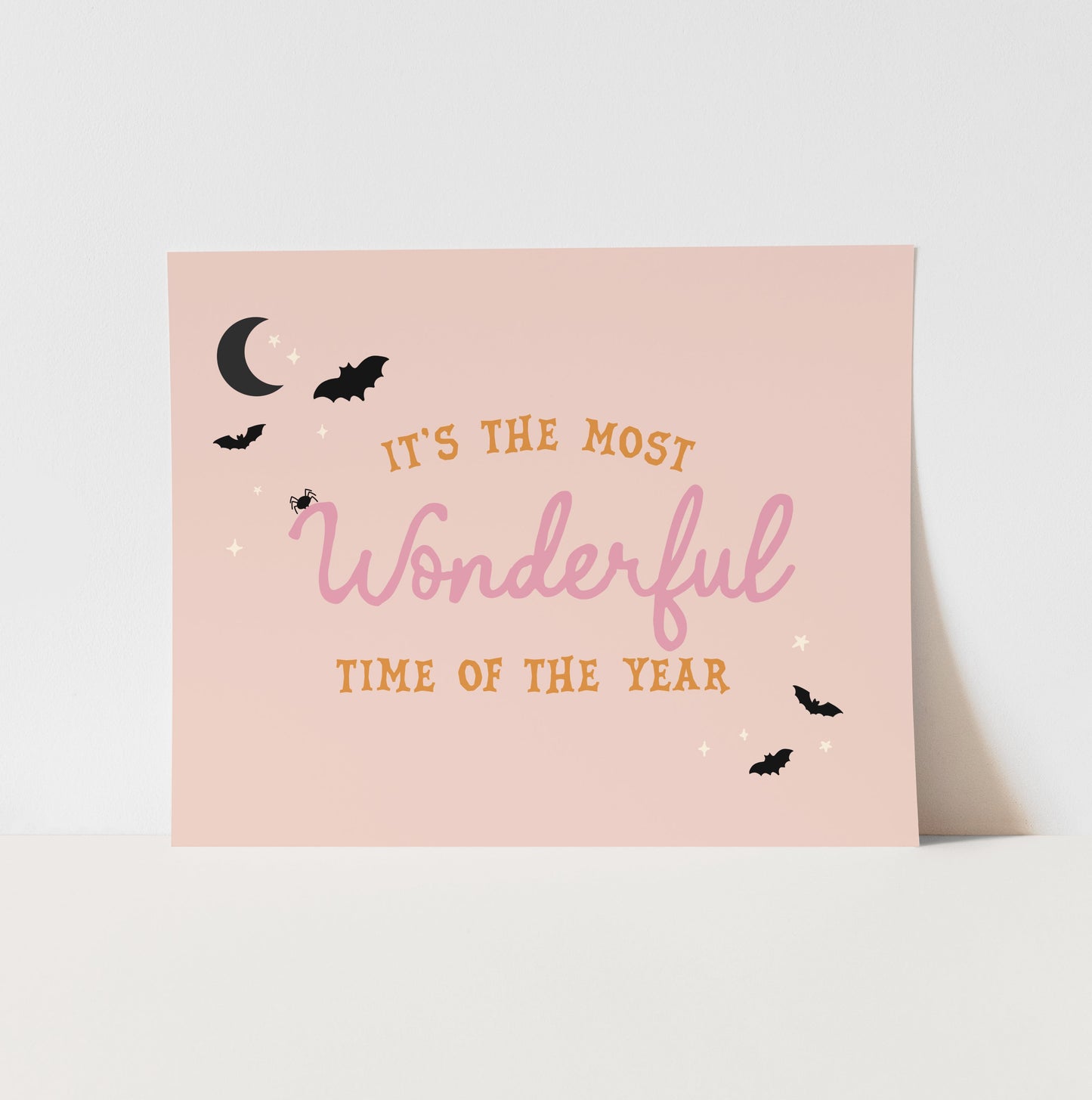 {Pink} Halloween - Most Wonderful time of the Year Art Print