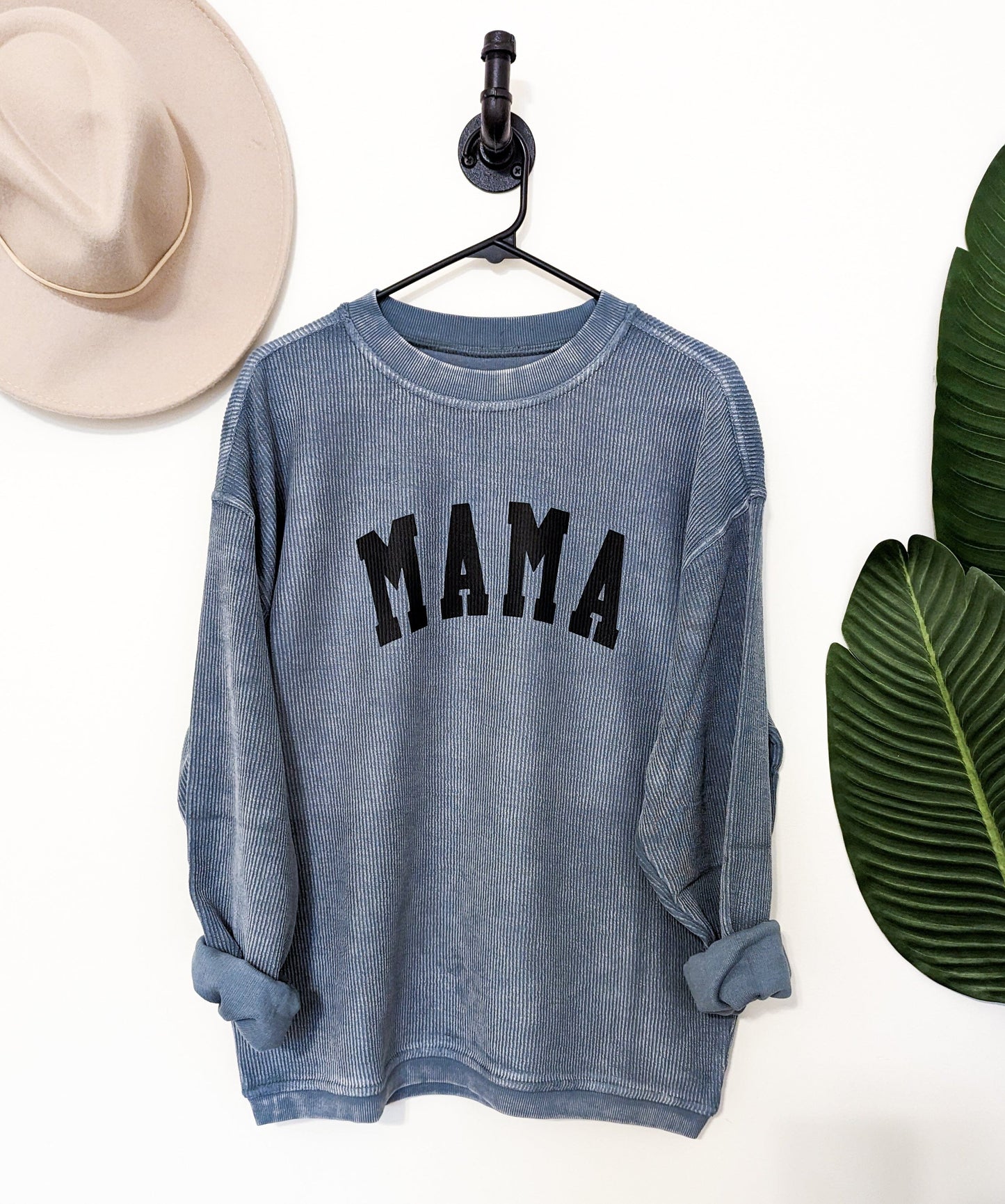 Denim Corded Crew