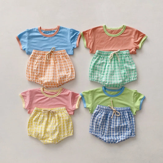 Checkered Playtime Shorts Set