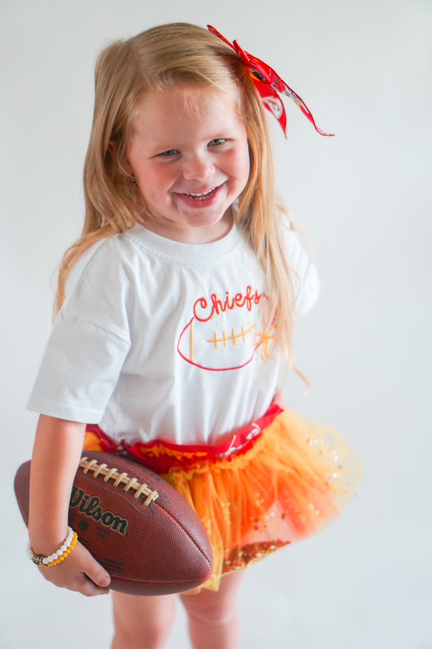 Custom Embroidered Organic Cotton Tee - Football Team Spirit