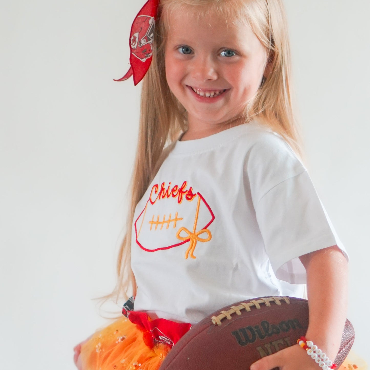 Custom Embroidered Organic Cotton T-Shirt Romper - Football Team Spirit