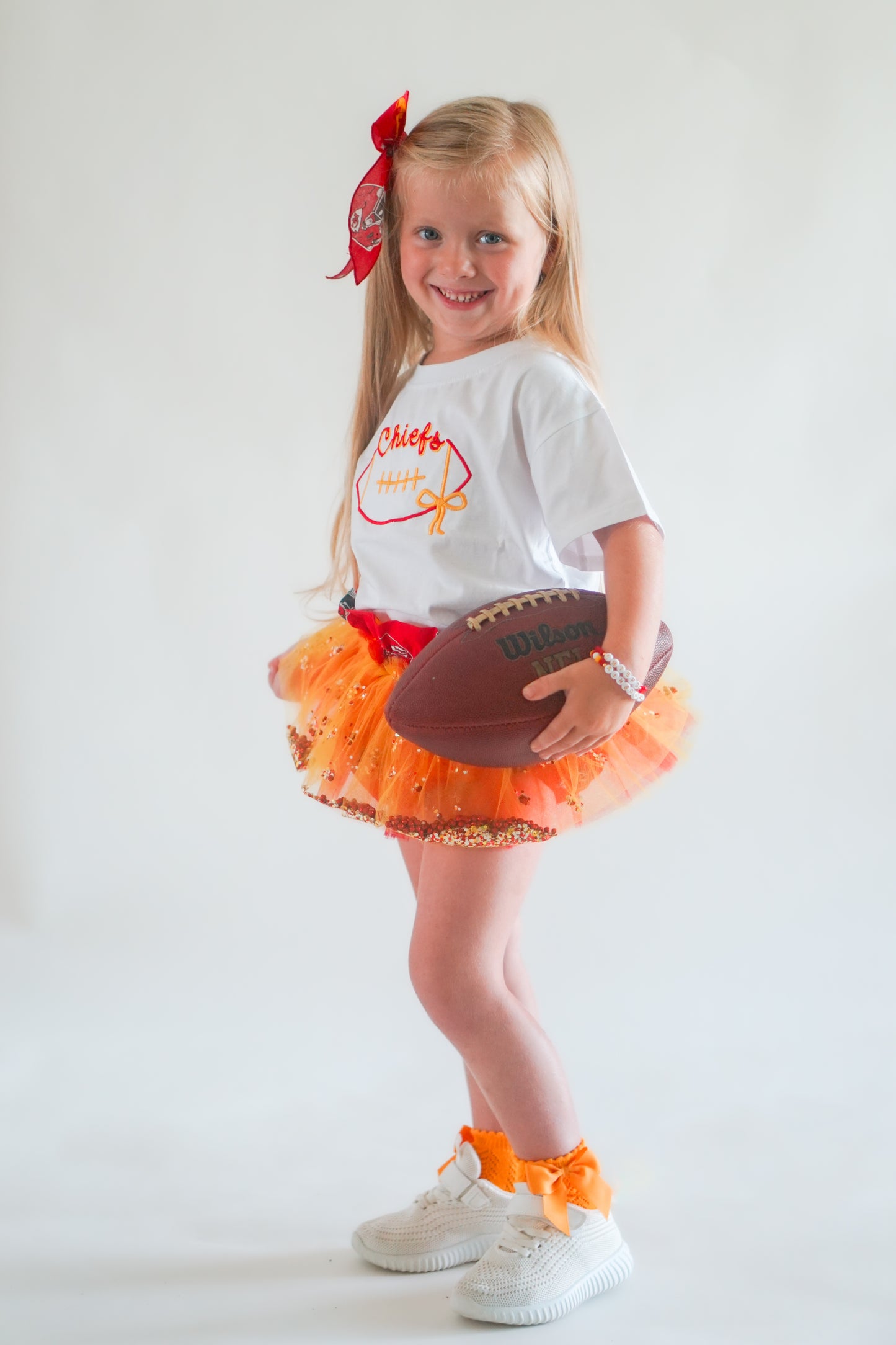 Custom Embroidered Organic Cotton Tee - Football Team Spirit