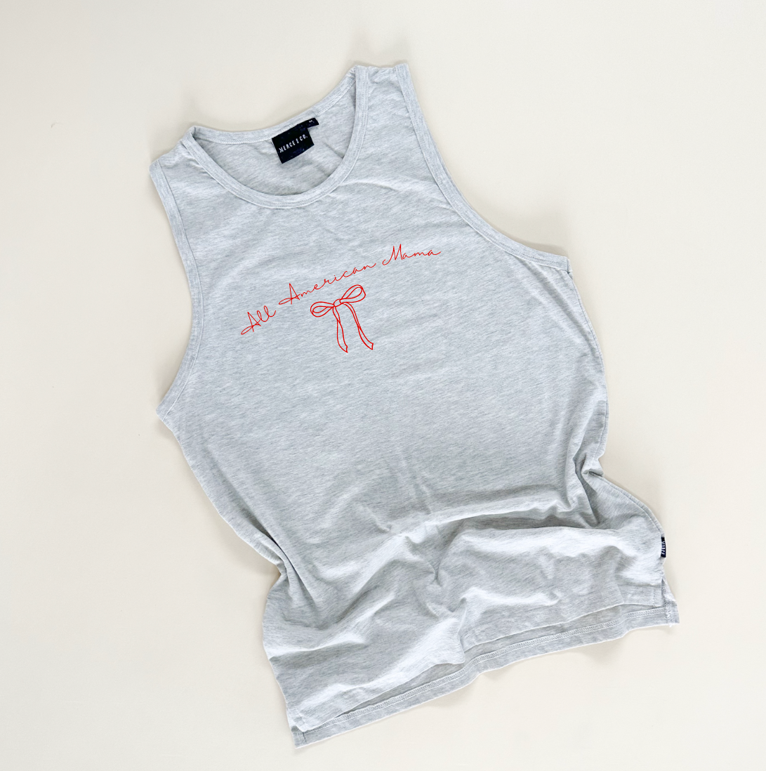 All American Mama Bow Adult Tank