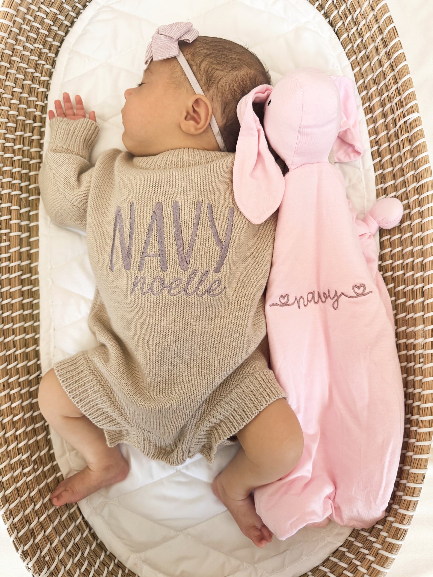 Custom Embroidered Knit Sweater Romper