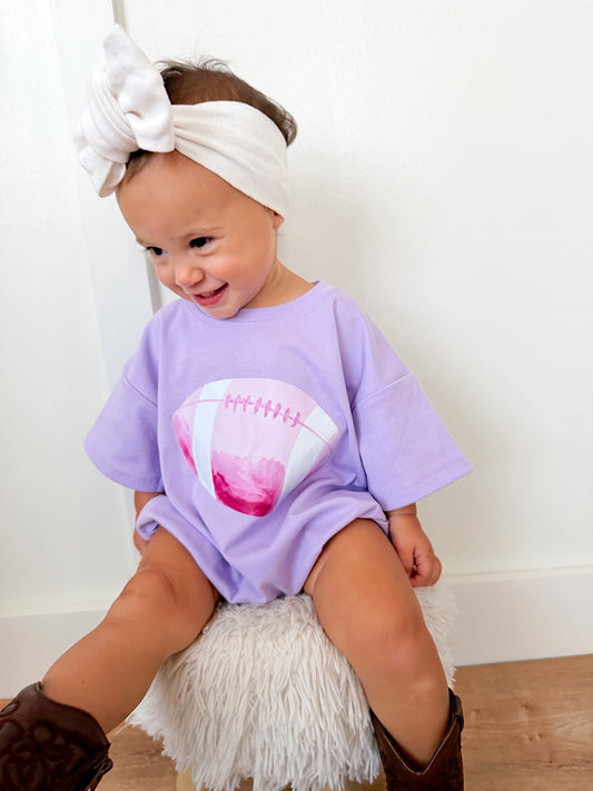 Pink Football Oversized Tee or T-Shirt Romper - More Colors