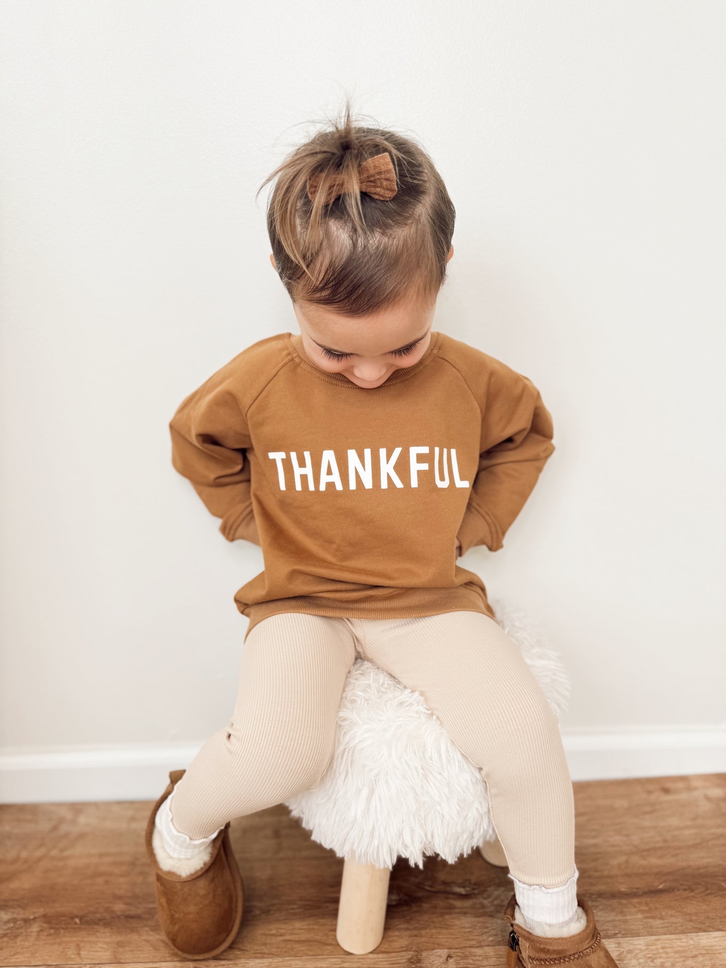 Thankful Sweatshirt mit Rundhalsausschnitt aus Bio-Baumwolle