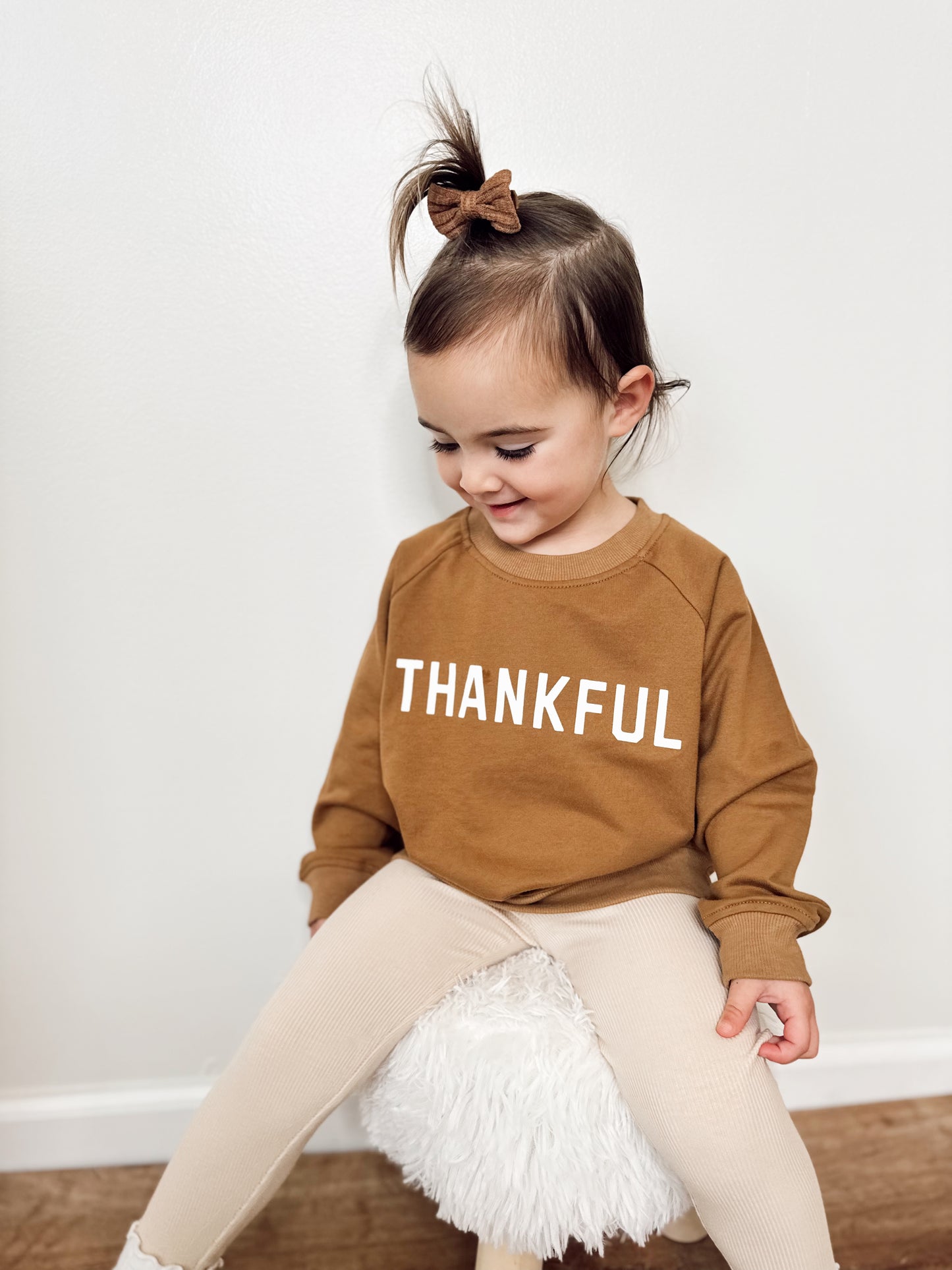 Thankful Sweatshirt mit Rundhalsausschnitt aus Bio-Baumwolle
