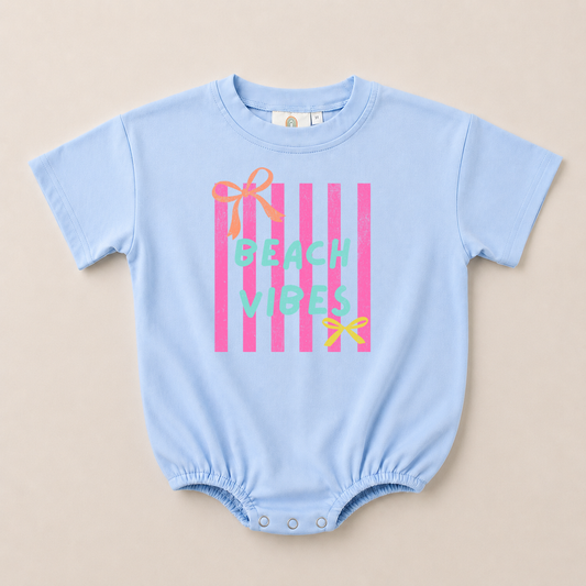 Beach Vibes Tee or Bubble Romper