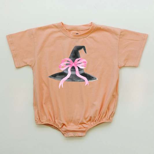 Bow Witch Hat Oversized Tee or T-Shirt Romper