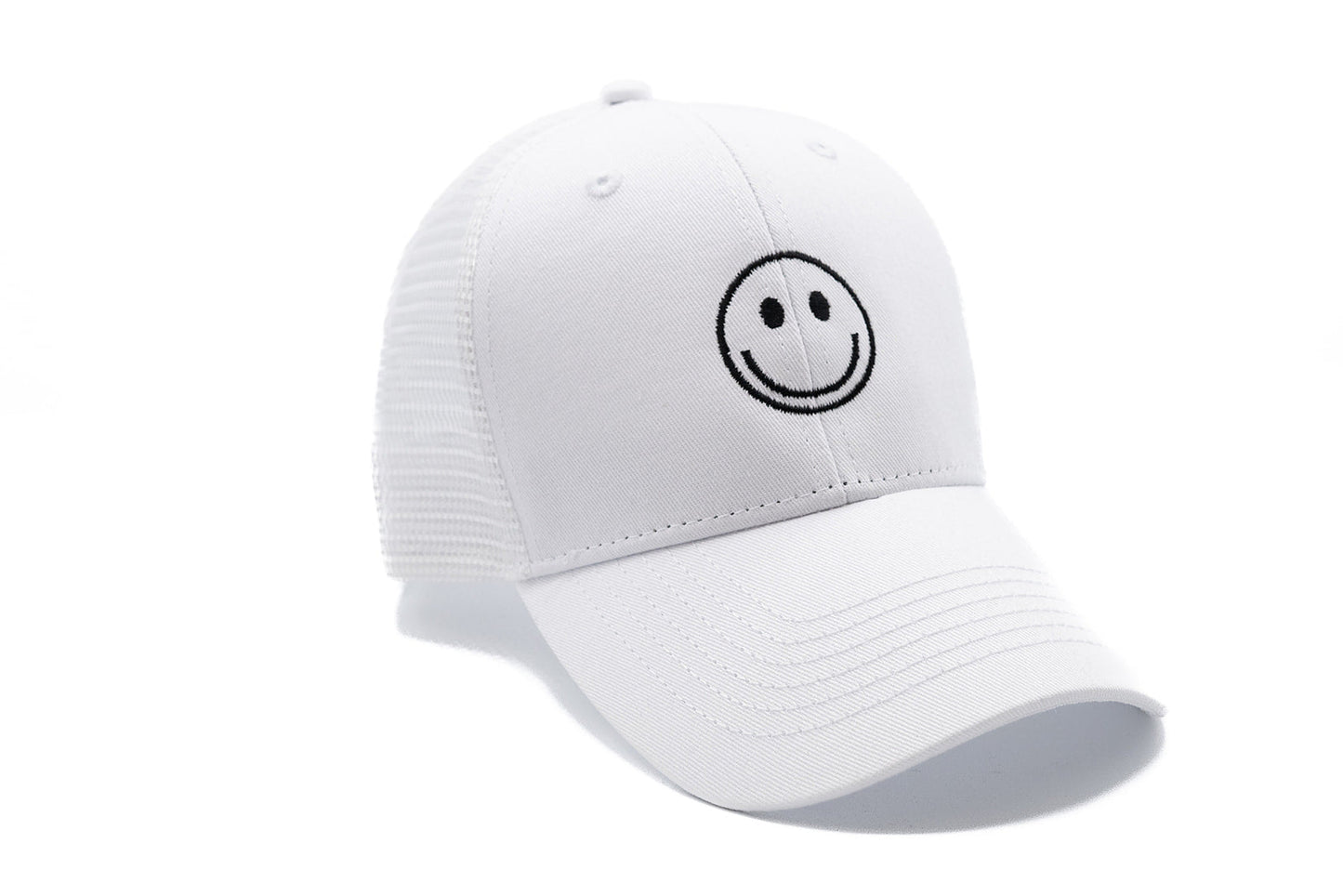 Smiley Hat in White Snapback