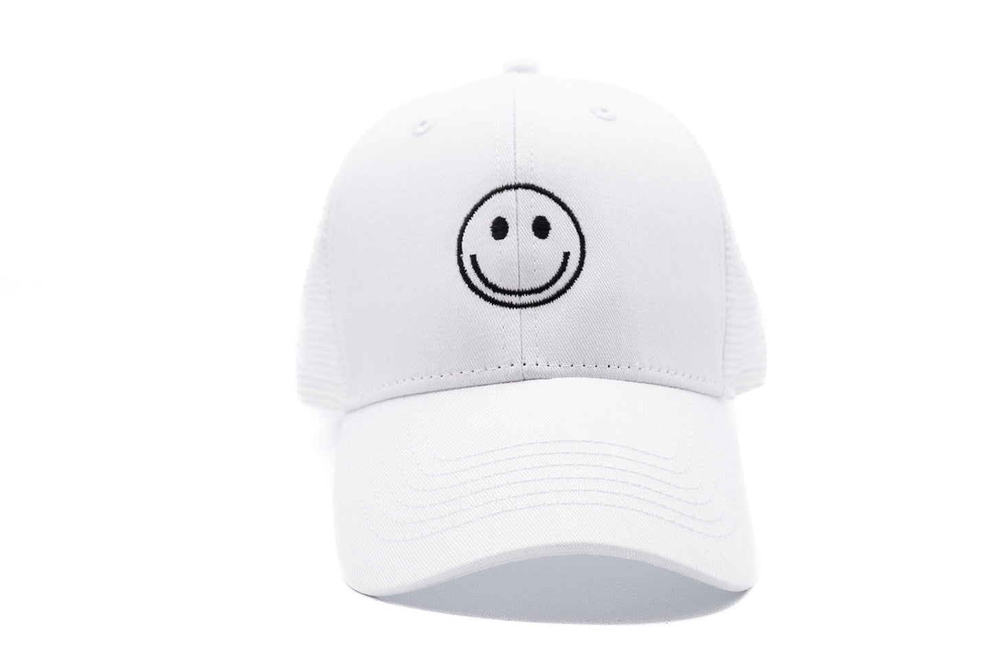 Smiley Hat in White Snapback