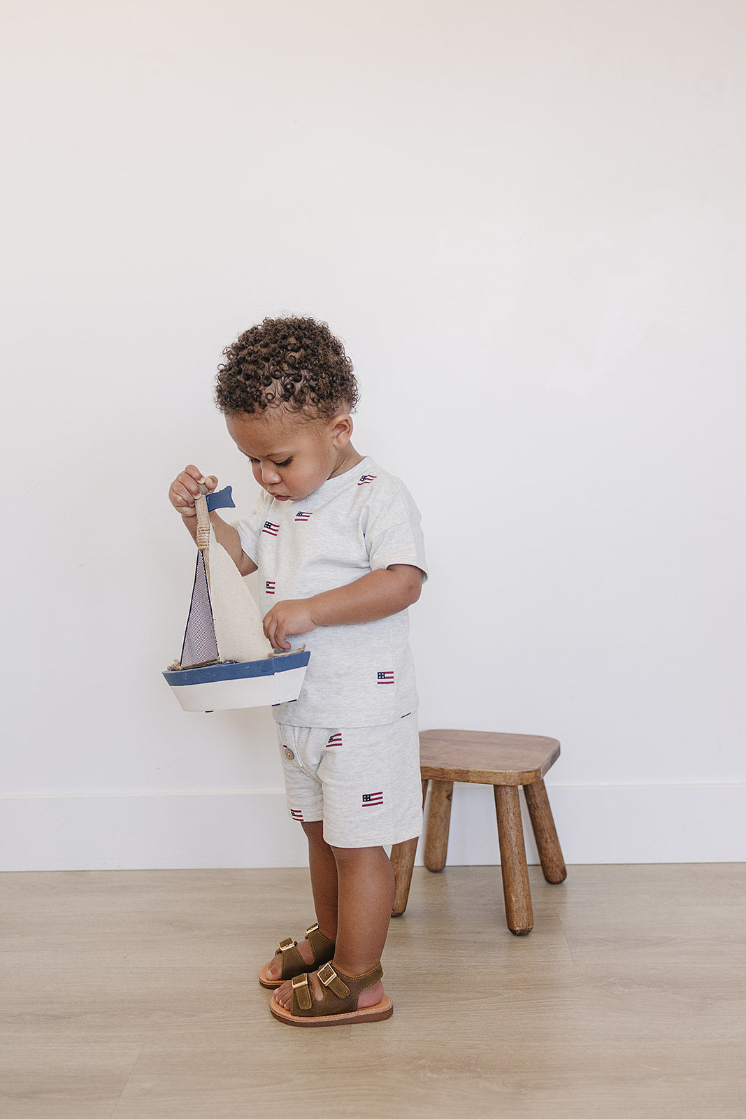 Flag Button Short Set