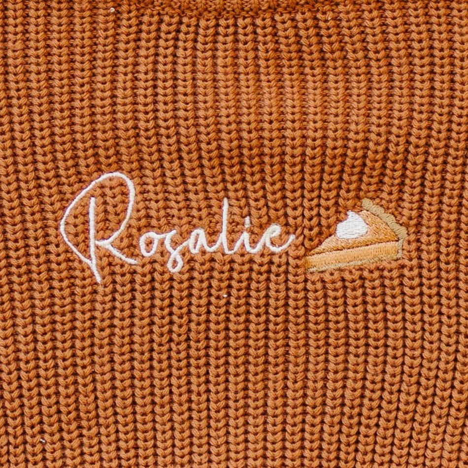 Custom Embroidered Thanksgiving Organic Cotton Crewneck