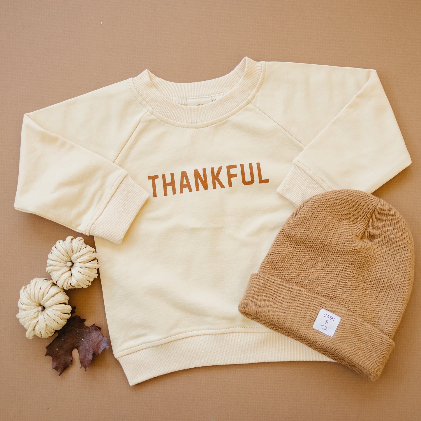 Thankful Sweatshirt mit Rundhalsausschnitt aus Bio-Baumwolle
