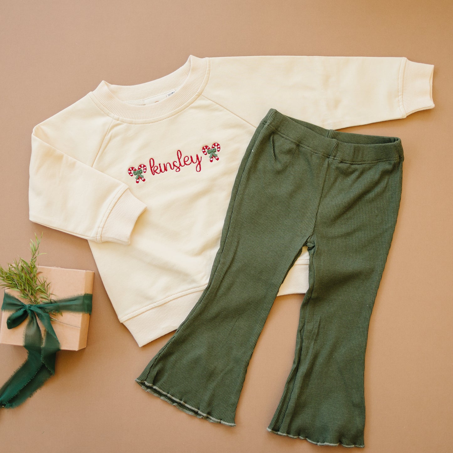 Custom Embroidered Christmas Organic Cotton Crewneck Sweatshirt