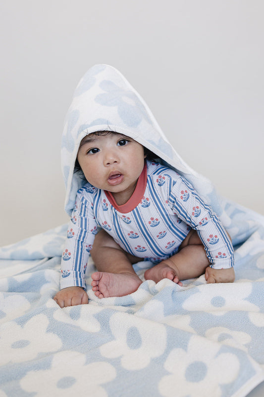 Coastal Floral Hooded Towel