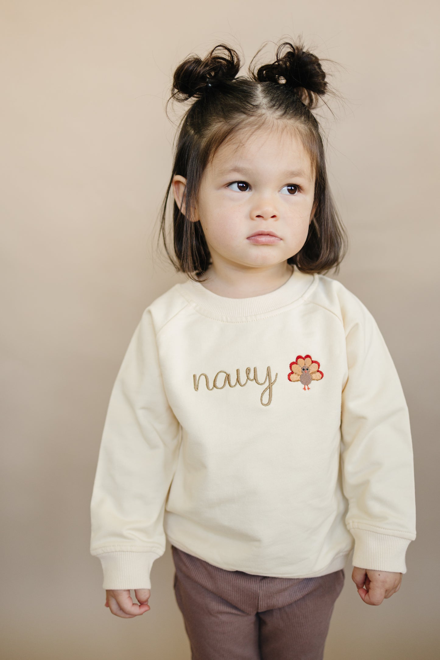 Custom Embroidered Thanksgiving Organic Cotton Crewneck